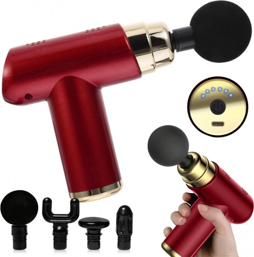 Mini massagepistool voor spieren en lichaam