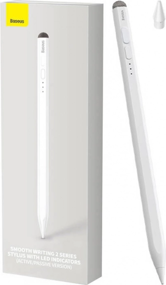Stylet Baseus pour tablettes avec indicateurs LED, blanc