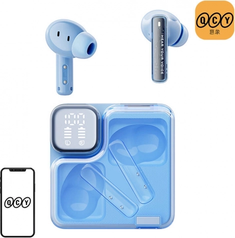 écouteurs sans fil QCY MeloBuds Neo T31 bleu