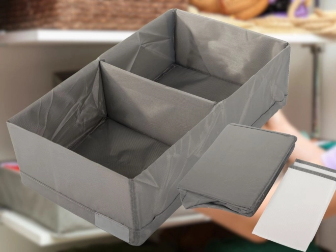 Organisateur de tiroir pour sous-vêtements avec séparateur gris