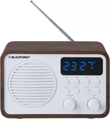 Tragbares Bluetooth FM-Radio mit USB/SD/AUX, Wecker und Akku