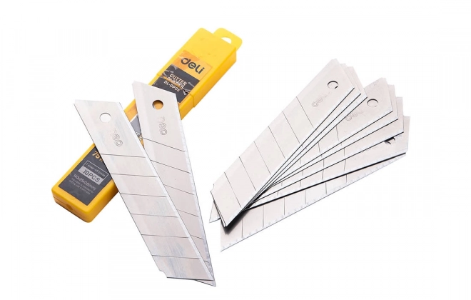 Mes 25 mm 10 stks meskop Deli Tools EDL-DP05 (zilver)