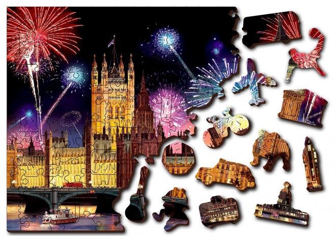 Houten puzzel Nacht Londen 2v1