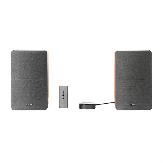 Haut-parleurs Edifier R1280T avec WiiM Mini en couleur marron