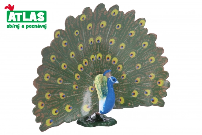 Handbeschilderde Pauwfiguur 12 cm