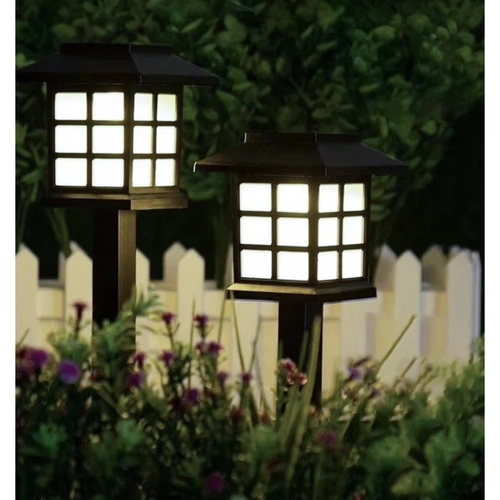 Solar tuinlampen LED – set van 6 huizen
