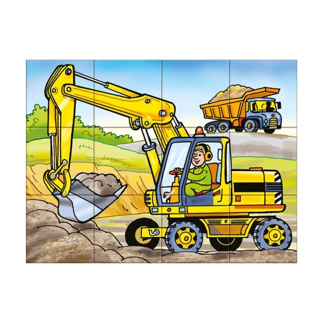 Kinderbildwürfel mit Motiv Lokomotive