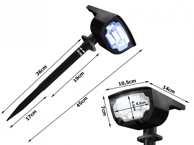 Solar-Gartenlampe LED Farbenspiel Wasserdicht