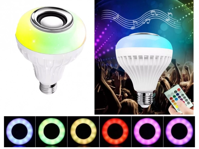 Ampoule LED RGB avec haut-parleur et télécommande