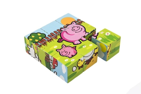 Blokken kubus mijn eerste dieren