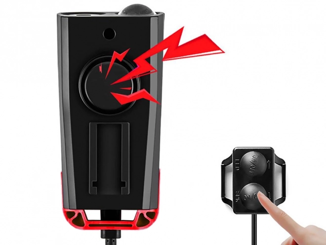 3-in-1 Bike LED Light with Horn and Counter
