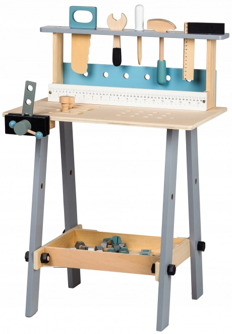 Houten werkbank met gereedschap 32 elementen Ecotoys