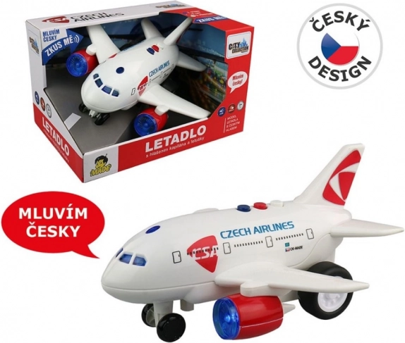 ČSA-vliegtuig met geluid van de gezagvoerder en stewardess, frictie, 20 cm
