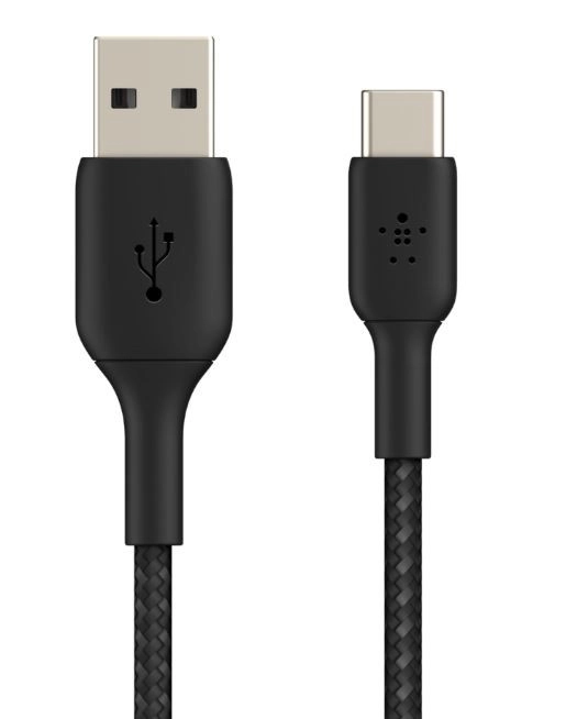 Braided USB-C to USB-A Cable 2m Black