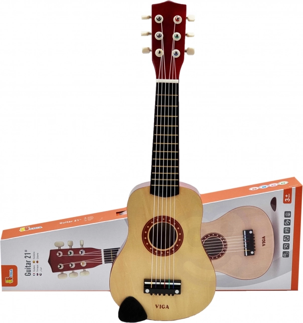Wooden children's guitar 21″ with 6 strings VIGA
