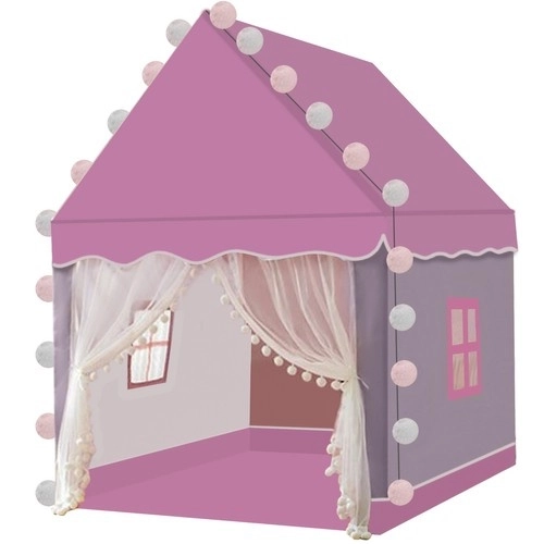 Children's pink tent with led lights
