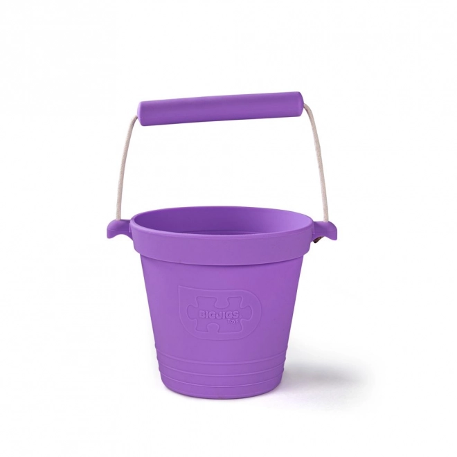 Silicone Beach Bucket BIGJIGS TOYS – Purple