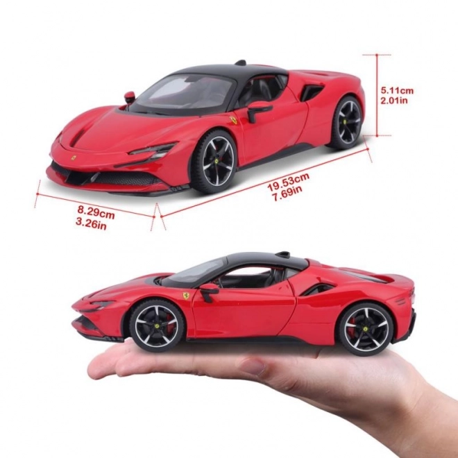 Bburago 1:24 Ferrari Top SF90 Stradale Rood