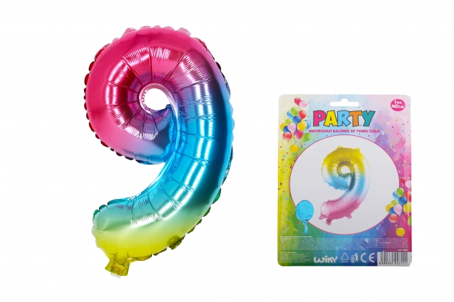 Regenboog opblaasbare ballon - nummer 9