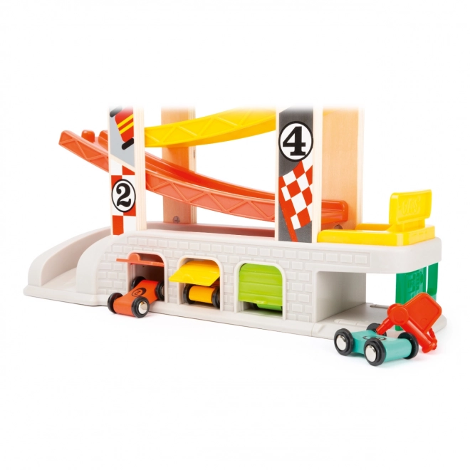 Racing Track with Parking and Garages