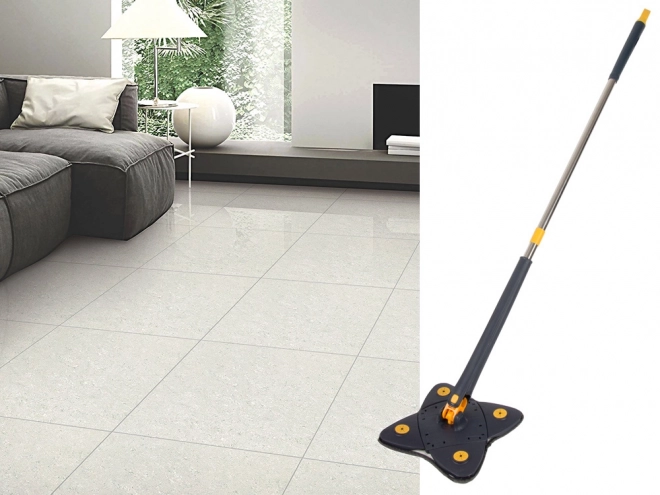 Rotating Flat Mop with Wringing System