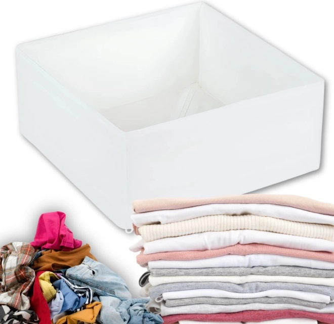 Textile Organizer for Clothes and Shoes White