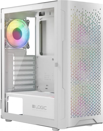 boîtier PC Logic Aramis ARGB MIDI USB 3.0 blanc
