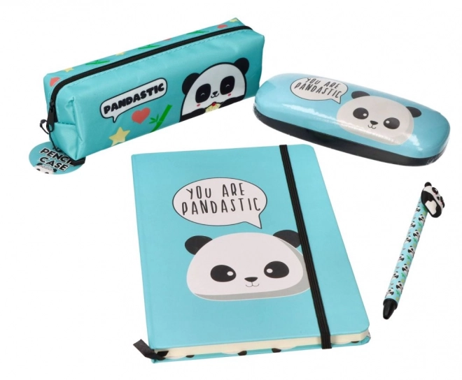 Glass case with panda design