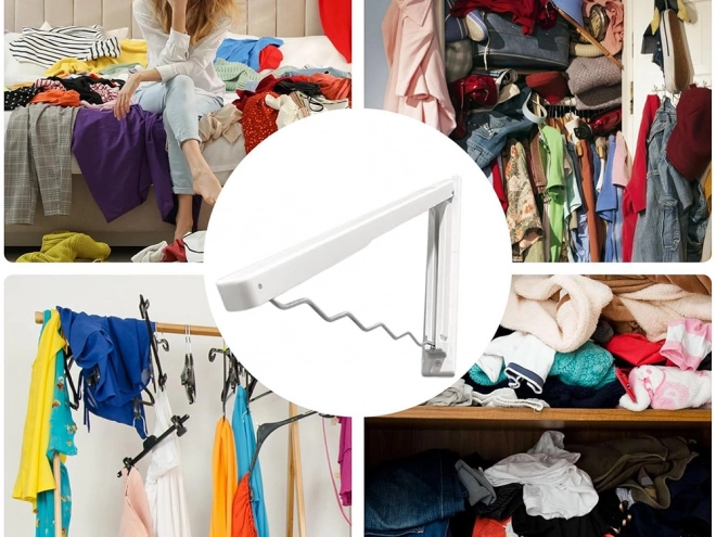 Foldable Wall Mount Clothes Hanger