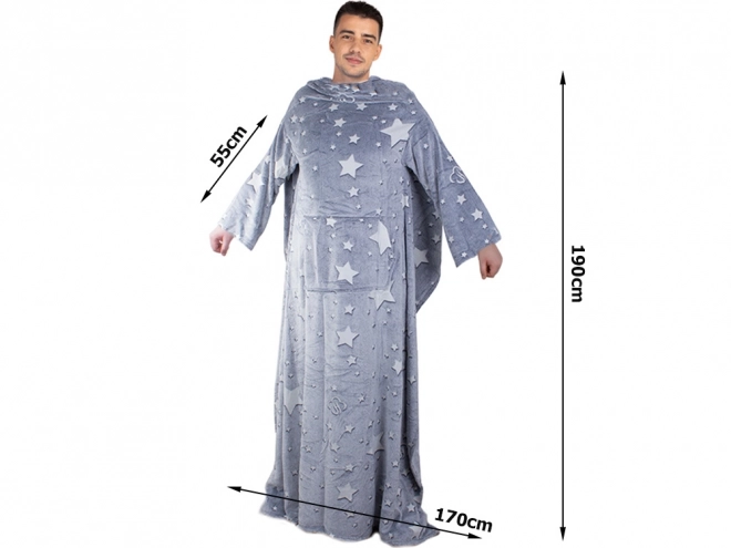Fleece Blanket with Sleeves – Glows in the Dark