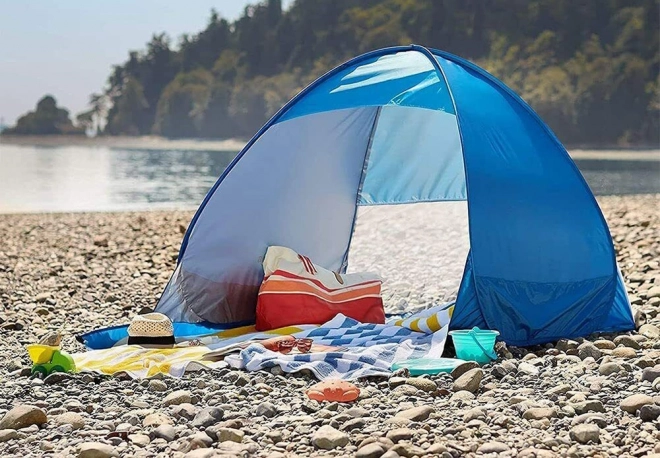 Zelfvouwende strandtent met UV-bescherming