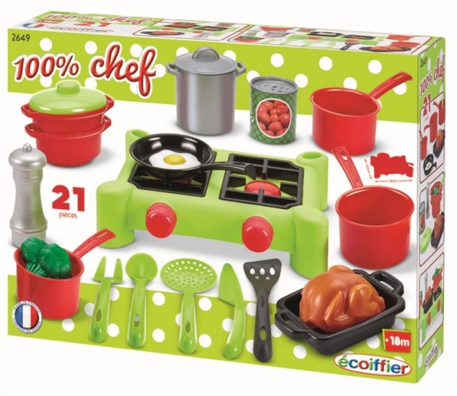 Set kookgerei met potten en accessoires