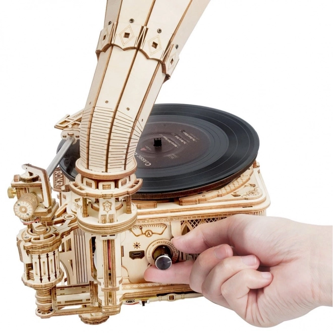 Rokr 3D houten puzzel Klassieke grammofoon