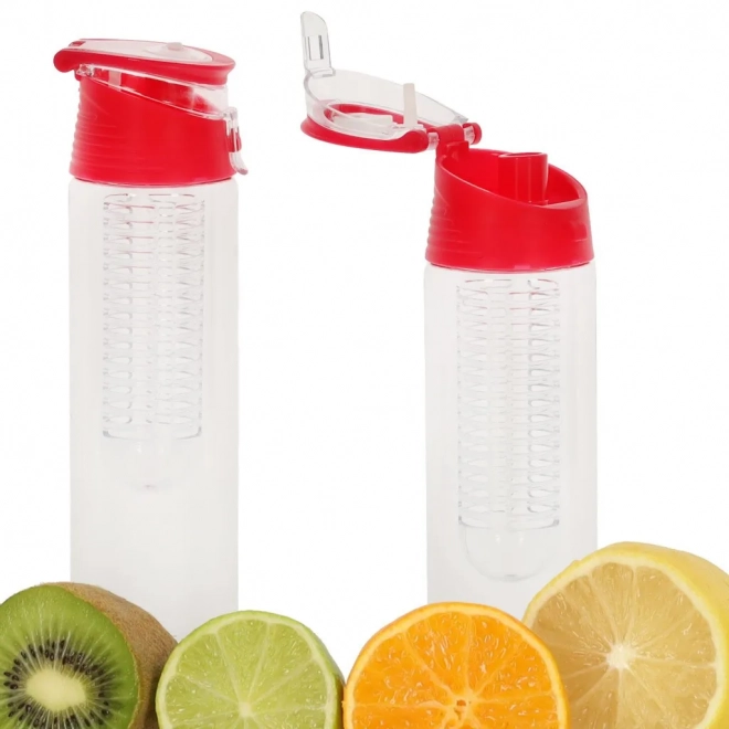 Wasserflasche mit Fruchteinsatz 800 ml – Rot