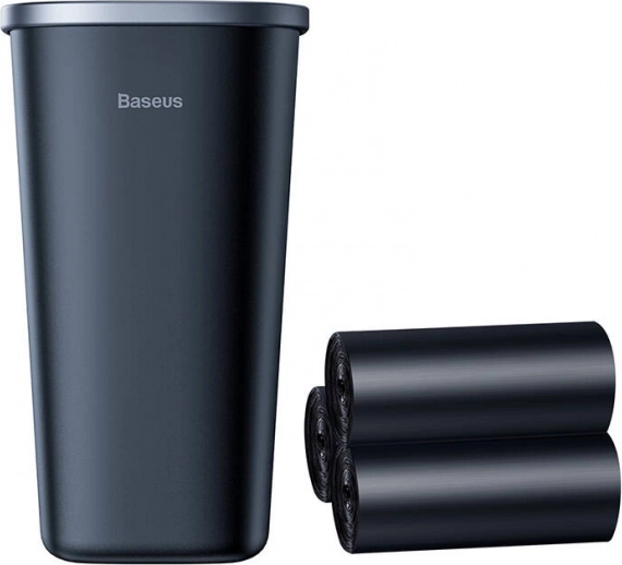 Baseus autoprullenbak met zakjes, 800 ml, zwart