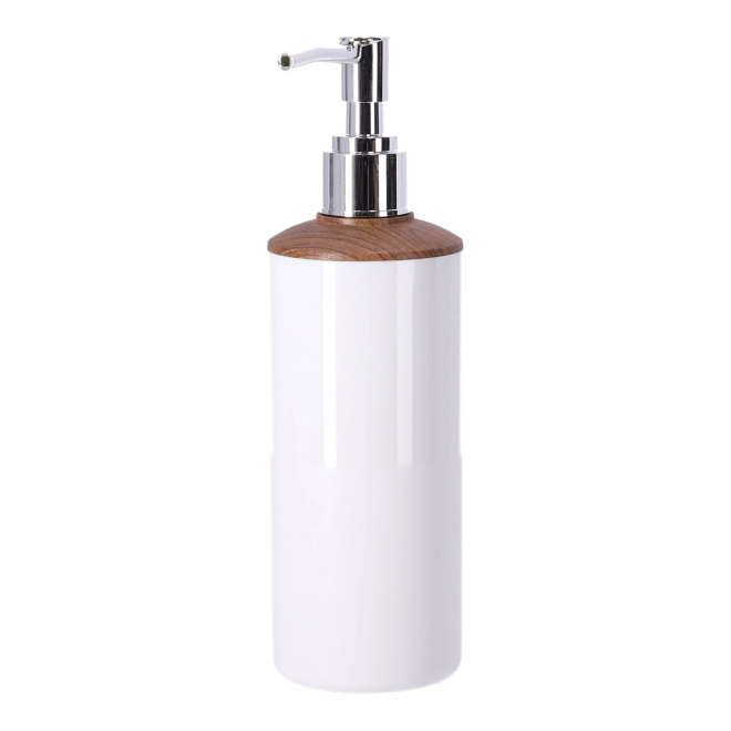 Ensemble d'accessoires de salle de bain 5 pièces BERRETTI, blanc + bois