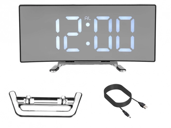 Digitaler Wecker mit LCD Display und Thermometer