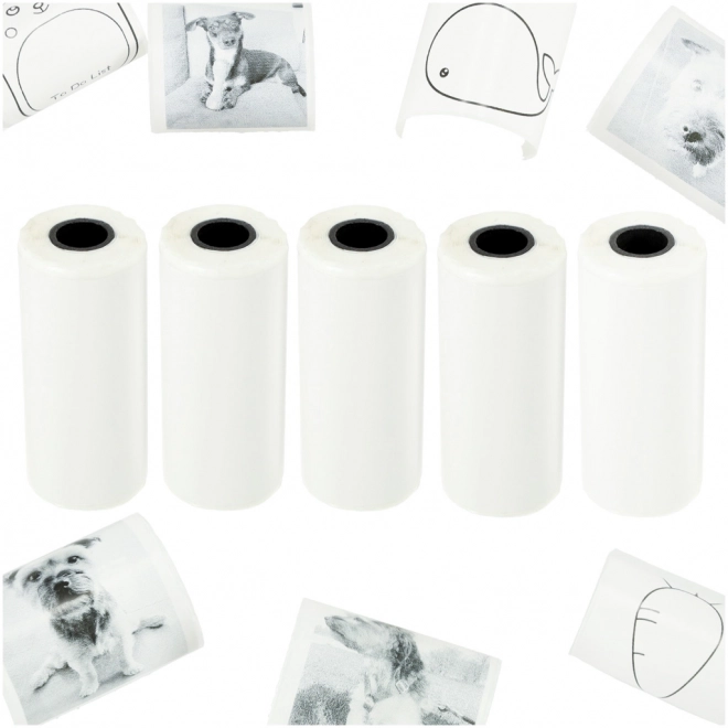 Thermisch zelfklevend papier in rollen voor mini-printer 5,7 cm x 4,5 m 5 stuks