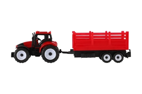 Plastic tractor met aanhanger