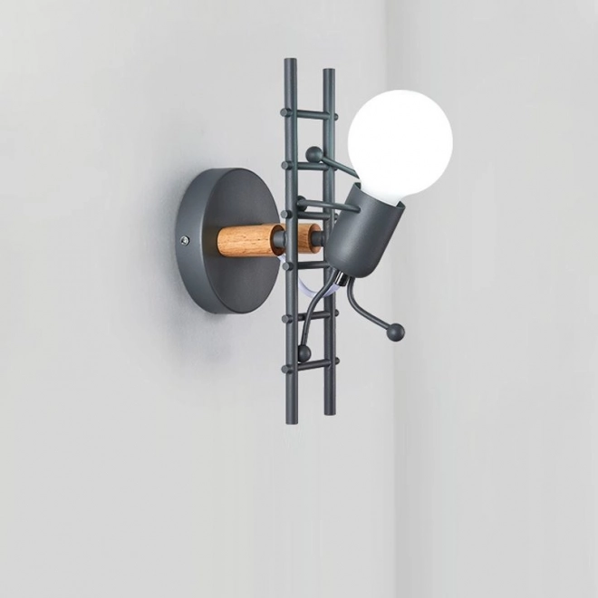 Wandlamp Loft Humanoid zwart