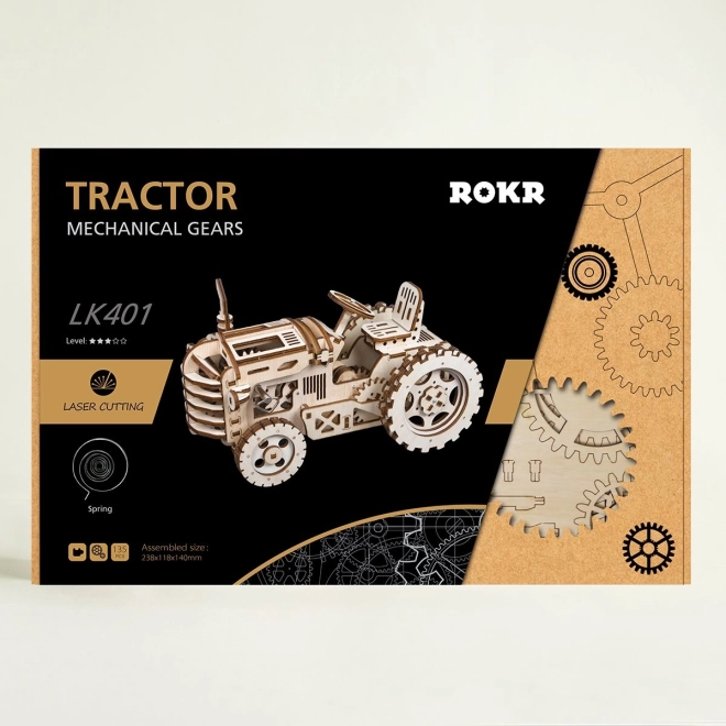 RoboTime 3D houten mechanische puzzel Tractor
