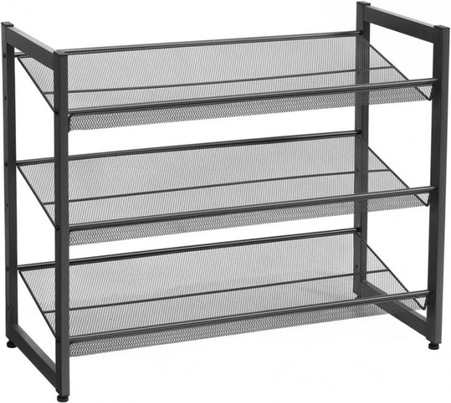 metalen schoenenrek, 3 niveaus