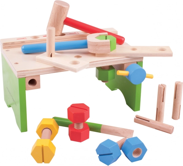 Werkbankset met gereedschap en hamerspel Bigjigs Toys