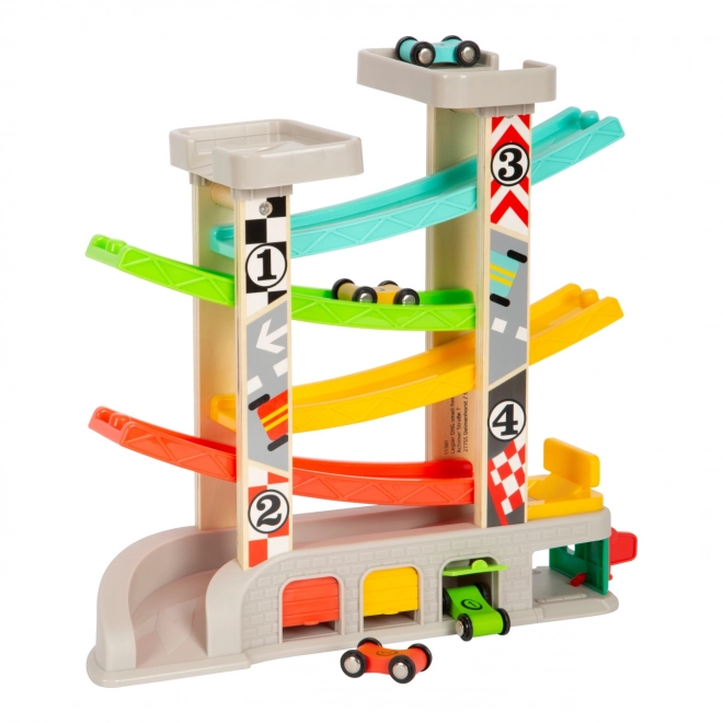 Racing Track with Parking and Garages