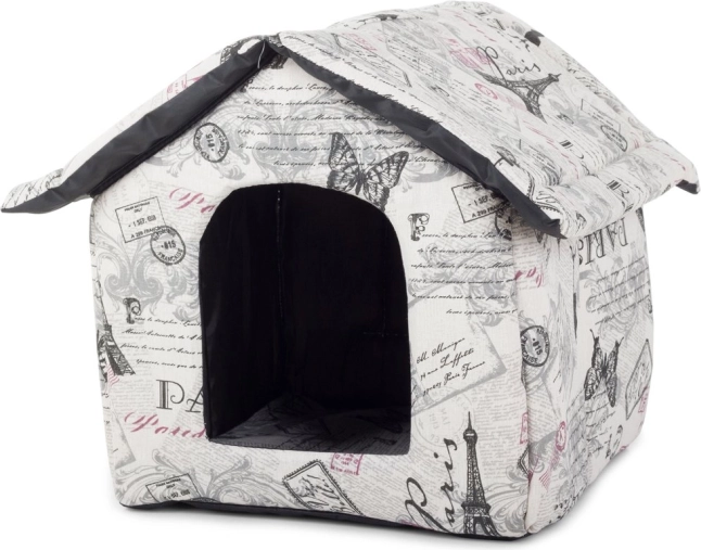 Textiel huisje voor honden en katten, maat L, beige