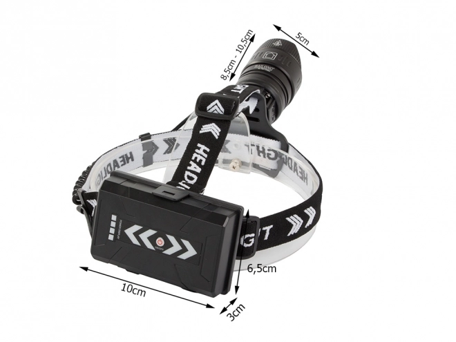 Professionele hoofdlamp met LED Cree XHP360 Powerbank Zoom van Bailong