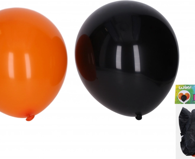 Ballons d’Halloween 30 cm – lot de 10, noirs et orange