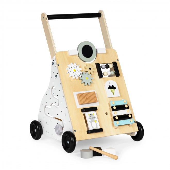 Houten duwloopwagen educatieve kinderwagen voor kinderen