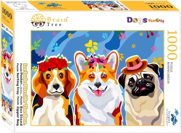 Puzzle Brain Tree hondenfamilie 1000 stukjes