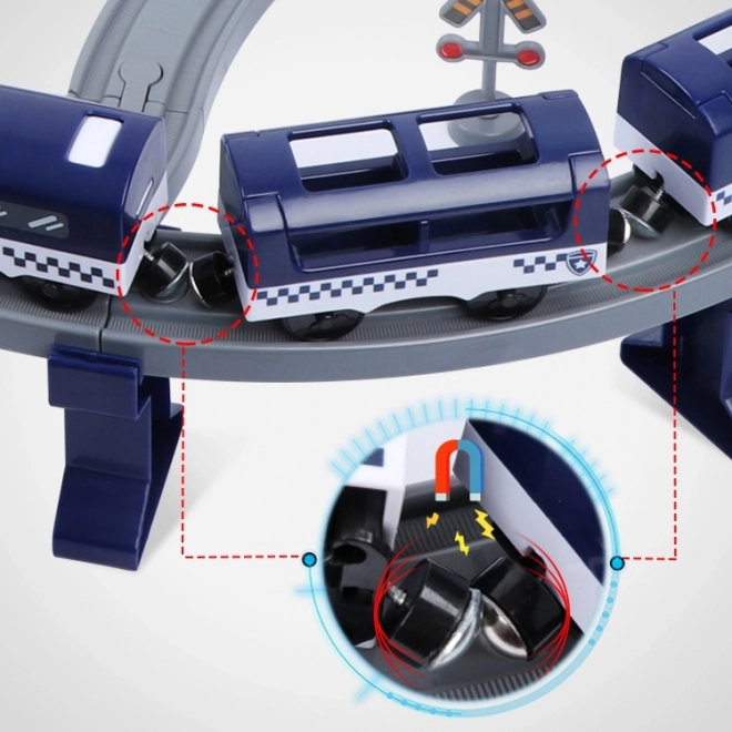 Circuit de train pour enfants - police